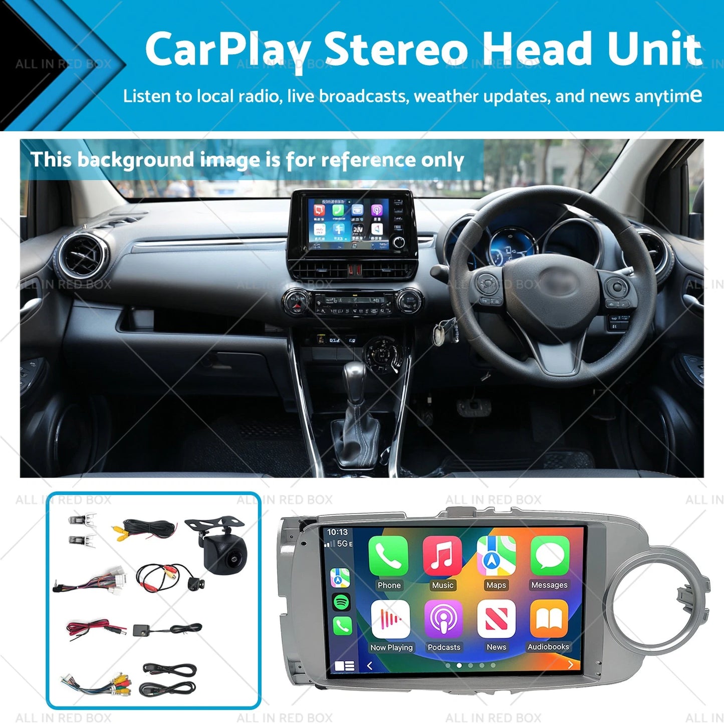 9'' Car Stereo Head Unit for Toyota Yaris (2012-2017) Android 13 GPS