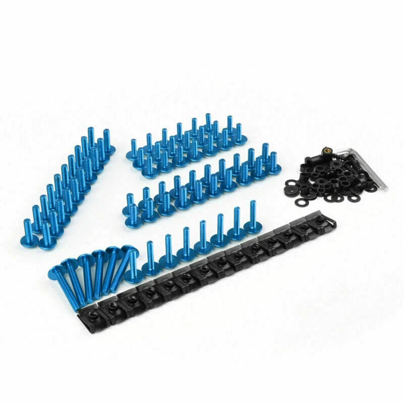 Fairing Bolts Kit 2 x Blue for Universal Japanese Sport Bike