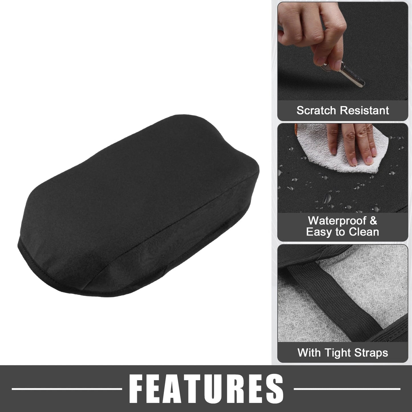 Center Console Armrest Cover for Nissan Sentra (2013-2019) Black