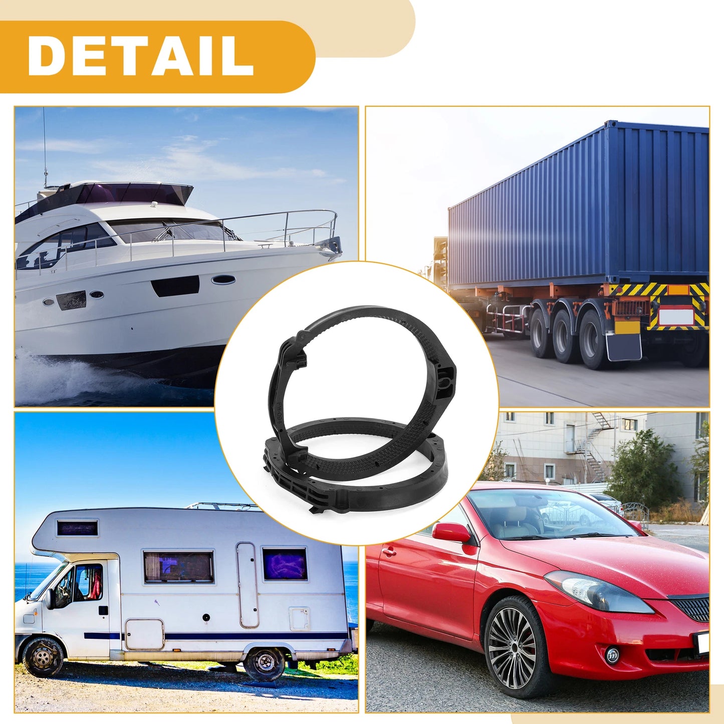 6.5" Speaker Subwoofer Mounting Spacer Bracket Ring for Honda