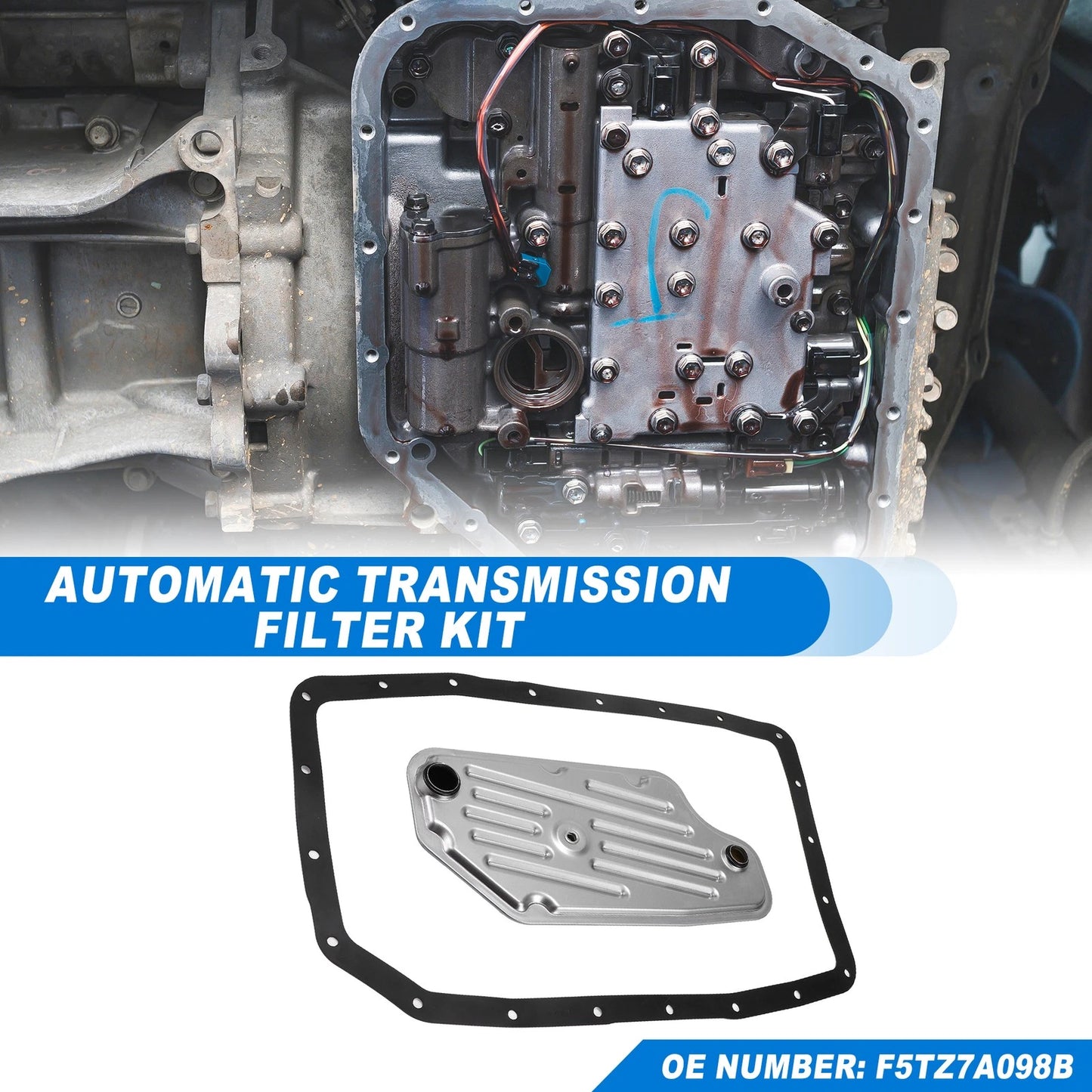 Transmission Filter Oil Pan Gasket Kit for Ford A4LD-E (1990-1994)