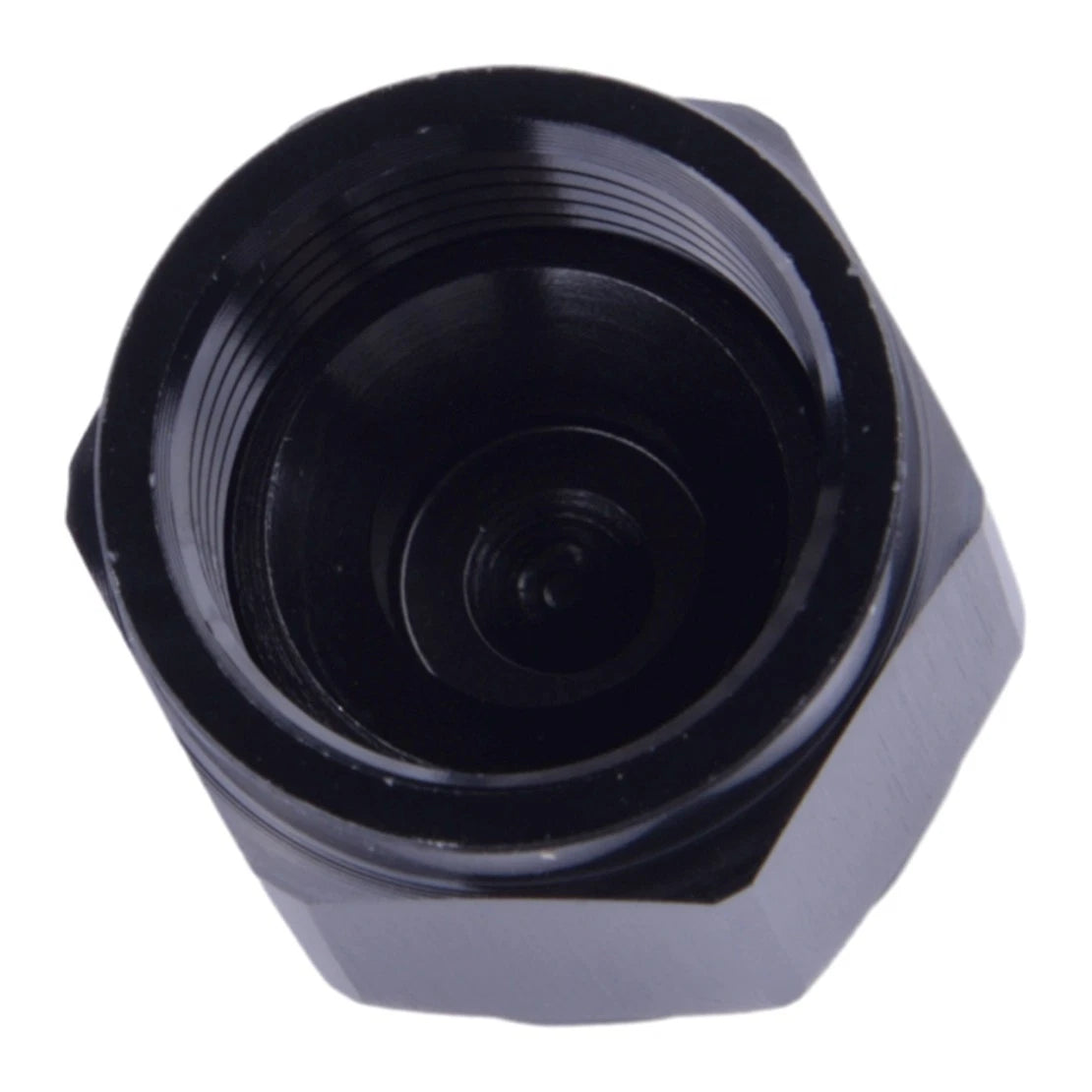 Black Aluminum 10AN Female Flare Fitting Caps for Fuel Systems