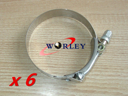 8PCS T Bolt Stainless Steel Silicone Hose Clamps ID 80MM (80-85)
