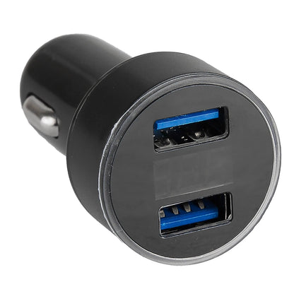Dual Port USB Charger Socket with LED Voltmeter for Car 12V