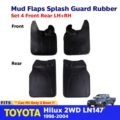 Mud Splash Mudguard Rubber Set 4 Fits Toyota Hilux Tiger 2WD Ute 1998-04 EBDE