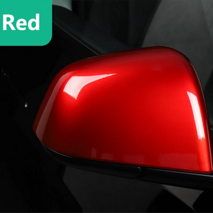 1x Red Passenger Side Mirror Cover Cap for Tesla Model Y (2021–2023)