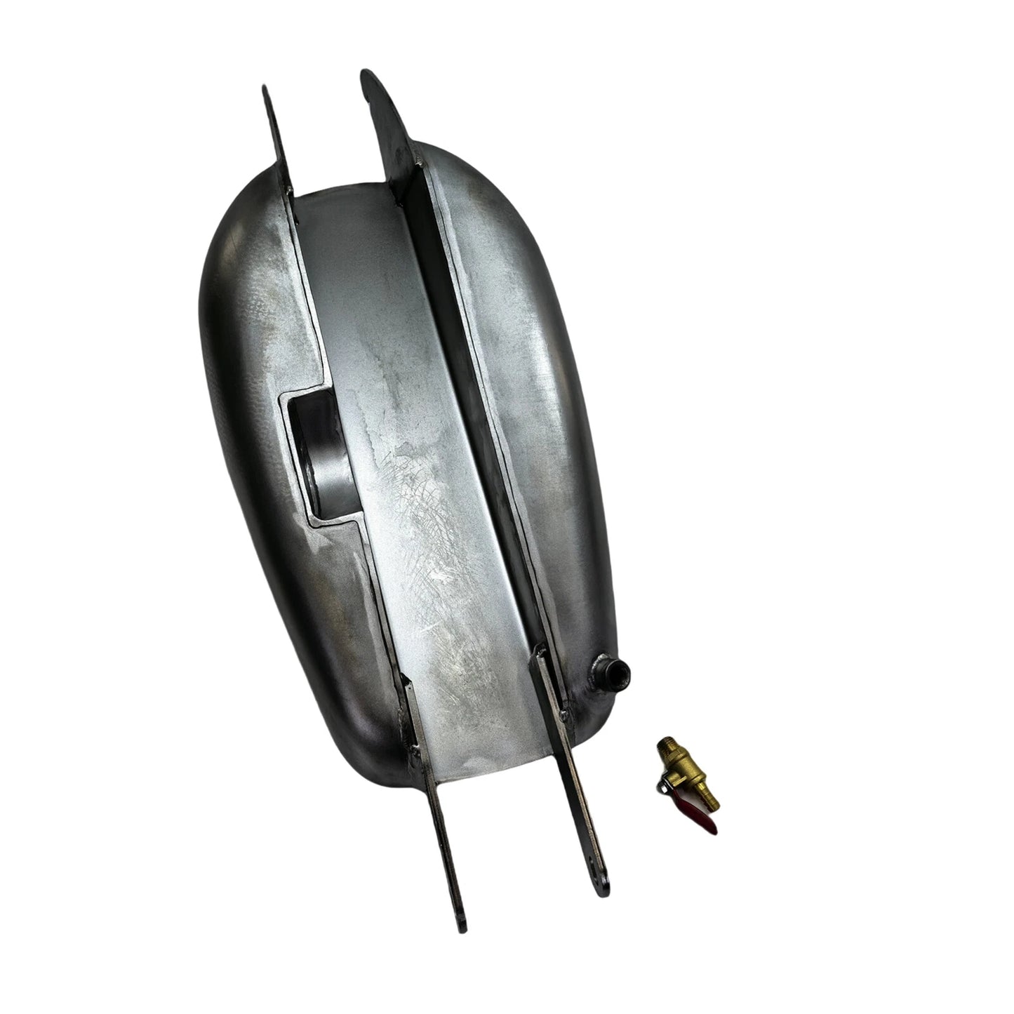 10L Silver Petrol Fuel Tank w/Cap for Harley Davidson DYNA (2004-2006)