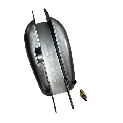 10L Silver Petrol Fuel Tank w/Cap for Harley Davidson DYNA (2004-2006)