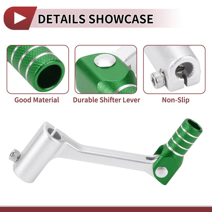 Gear Shifter Lever for Bosuer Cheetah Silver Tone Green