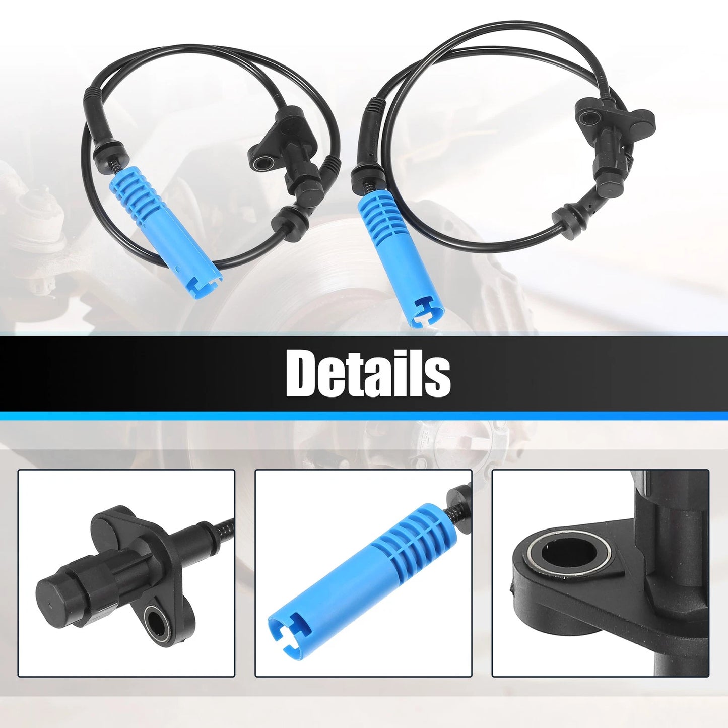 2 x Front Left Right ABS Wheel Speed Sensors for BMW 525i (2001-2007)