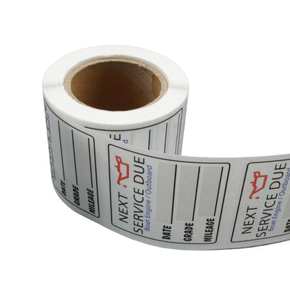 Oil Change Service Reminder Stickers 2x2 - 200 Pcs
