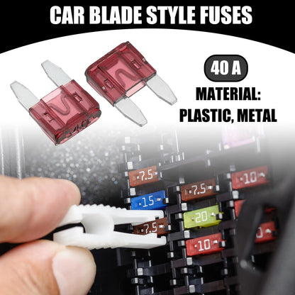 50 Pcs Mini 40AMP APM/ATM Blade Fuses for Car