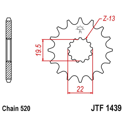 11 Tooth Front Sprocket for Suzuki Quadsport 250 LT-250S (1989–1990)