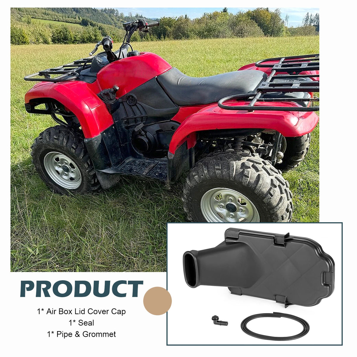 Air Cleaner Case Cap W/ Seal for Yamaha Grizzly 660 (2002–2007)
