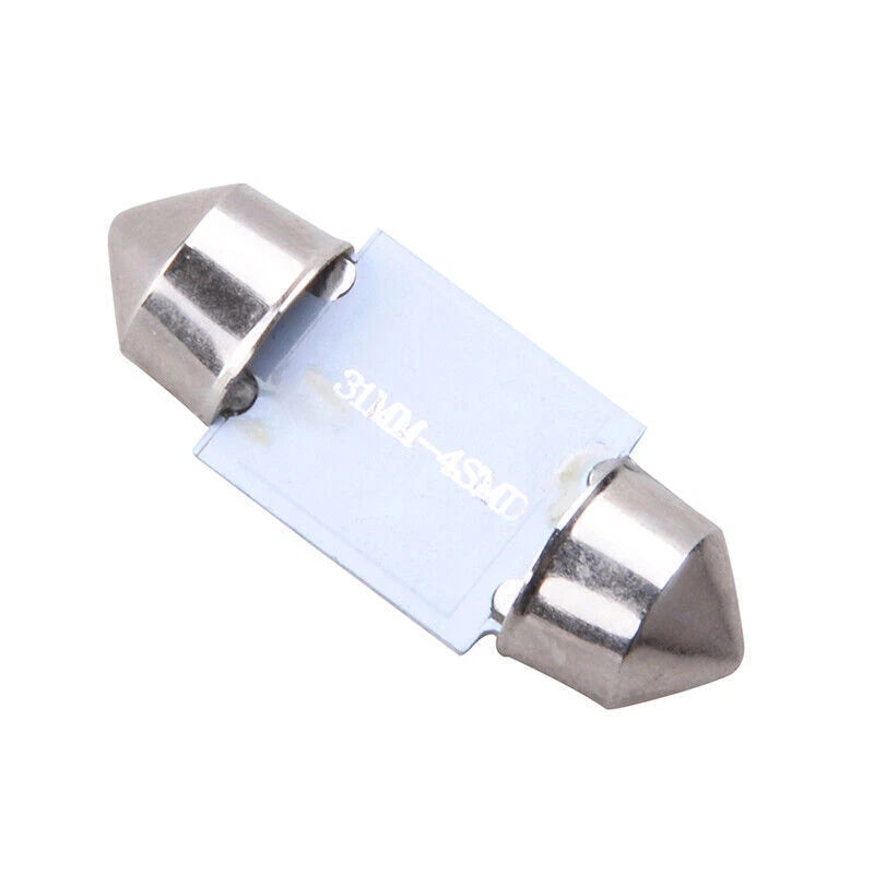 31mm 4-SMD 5050 LED Light Bulbs for Car Interior - 50pcs ()