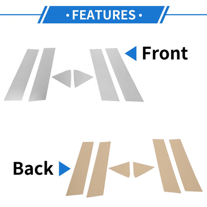 6 Pcs Door Pillar Window Trim for Dodge Charger (2006-2010)