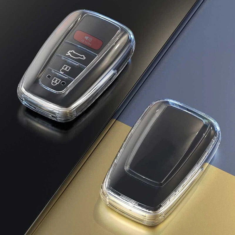 TPU Car Key Cover Case for Toyota Highlander, RAV4, Camry, Corolla (2010-2023)