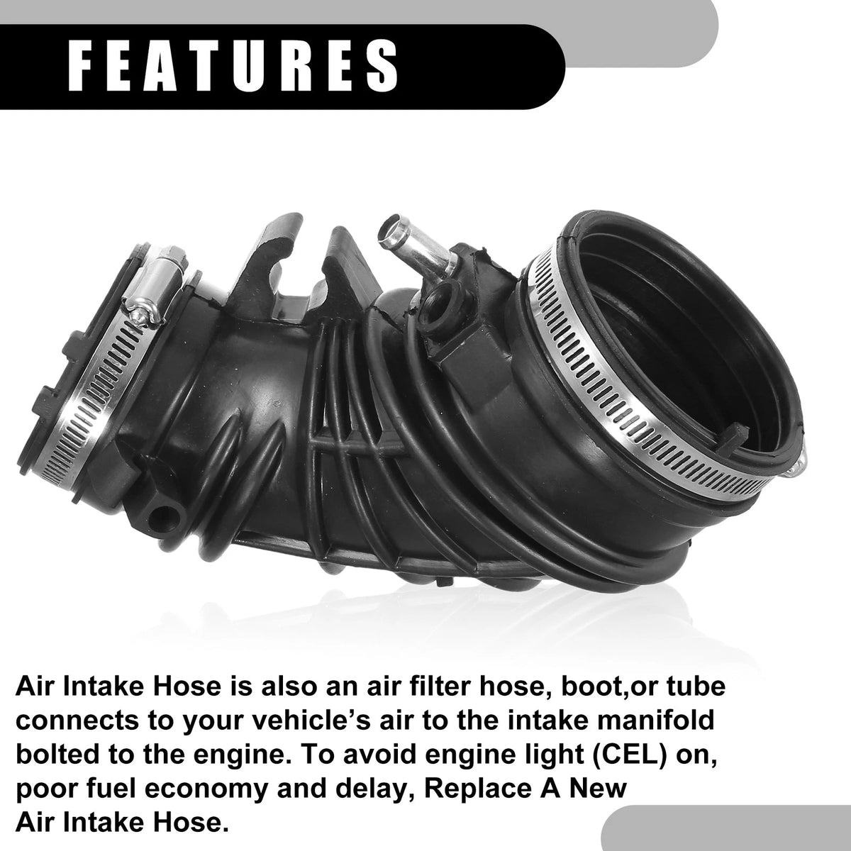 Air Cleaner Intake Hose with Clamps for Acura RSX (2002-2006)