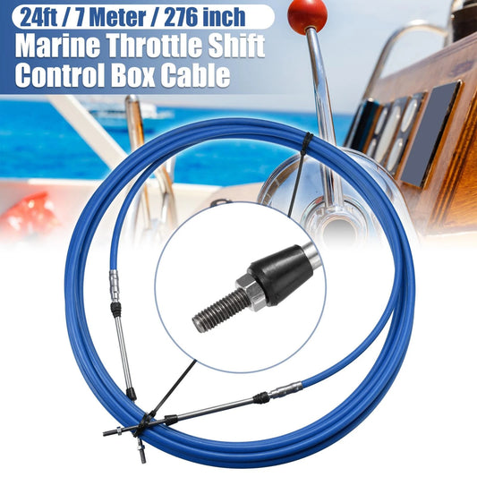 Remote Control Box Cable 1pcs 24ft 276 Inch Marine Type Shift for Yamaha Blue