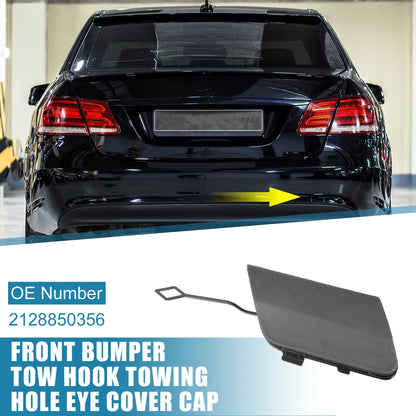 Car Rear Bumper Tow Hook Cover for Mercedes-Benz E200 (2014-2016) Black