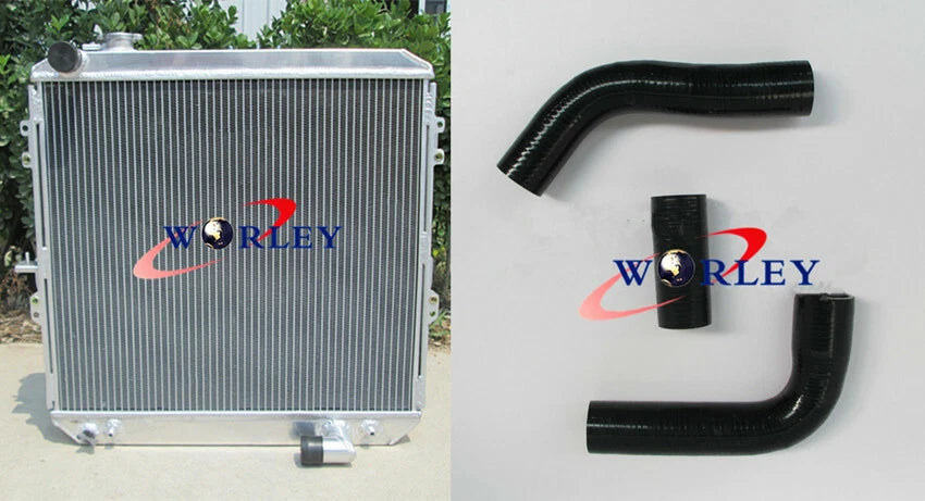 52mm Aluminum Radiator & Hose for Toyota Hilux LN106 LN111 2.8L Diesel (88-97)