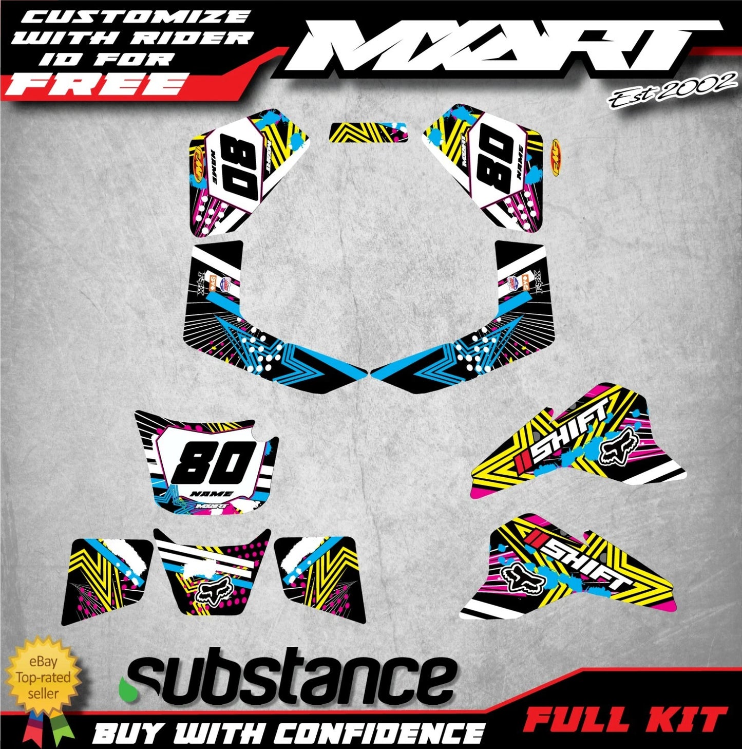 Graphics Kit for Suzuki LT 80 LTZ 80 QUAD ATV