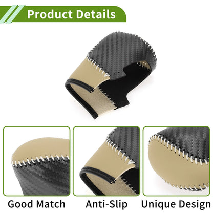 Black Carbon Fiber Gear Shift Knob Cover for Honda Accord