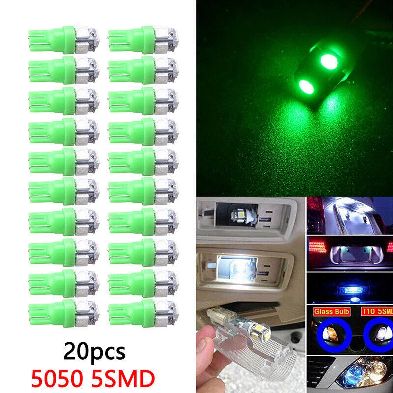 20 x T10 5050 5SMD LED Interior Dome Map Lights for Universal ()