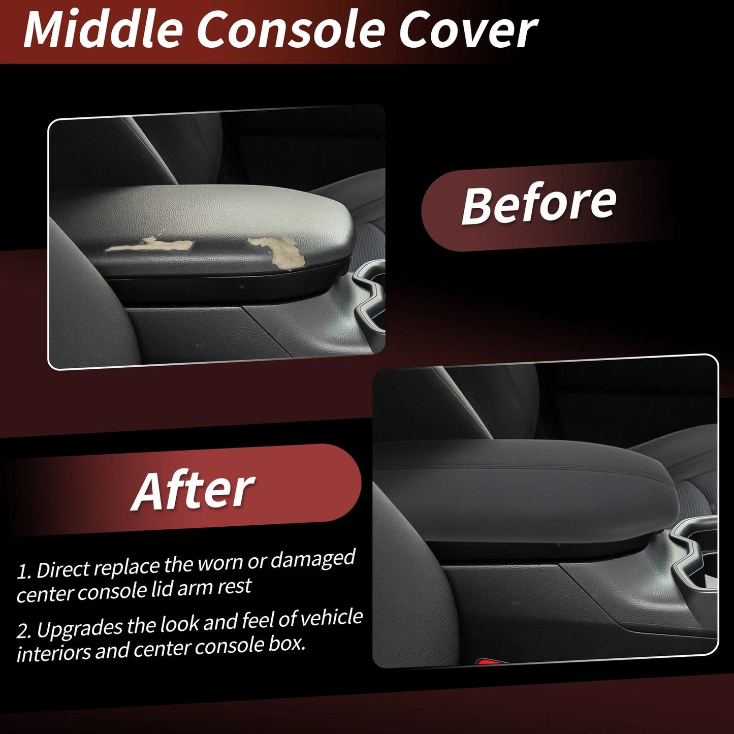 Console Armrest Lid for Toyota Rav4 (2019-2024) PU Leather