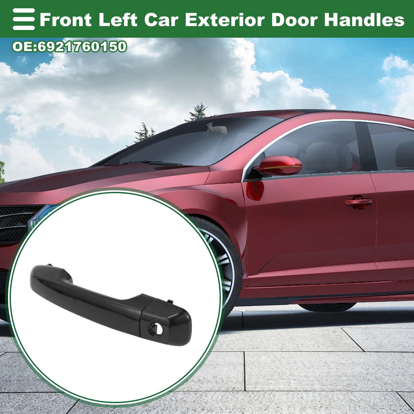 Front Left Door Handle for Toyota 4Runner (2010-2017) Black