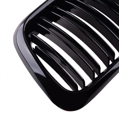 Gloss Black Double Line Front Kidney Grills for BMW E36 M3 (1996-1999)