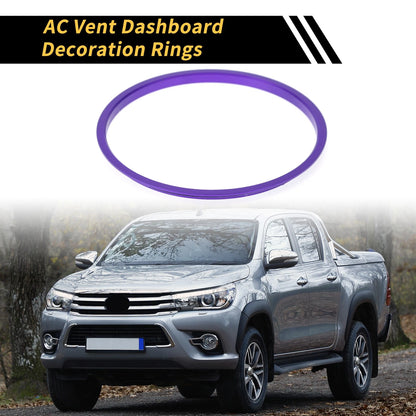 Purple AC Vent Dashboard Decoration Rings for Toyota Tacoma (2016-2021) 4 Pcs