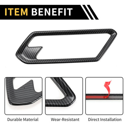 Interior Door Handle Bezel Cover for Chevy Colorado (23-24) Carbon Fiber Pattern