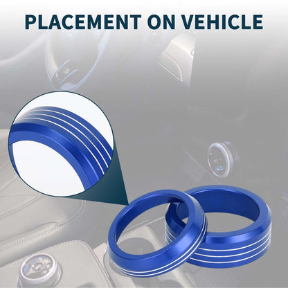 Blue Gear Shift Knob Cover Ring for Ford Mach-E (2021-2024)  Pcs
