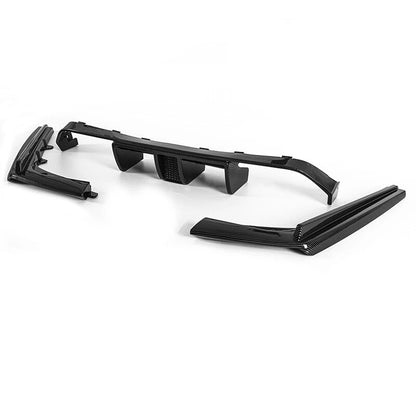 Carbon Black Rear Diffuser Lip with Lights for 2015-2020 BMW F80 M3 F82 F83 M4