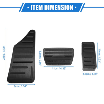 3 x Car Gas Accelerator Brake Foot Rest Pedals for Honda HR-V (2021-2023) Black