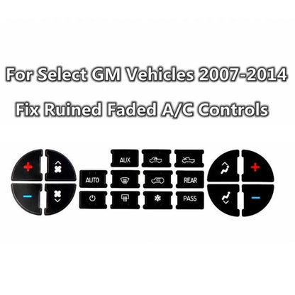 Set AC Dash Button Repair Kit Decal Stickers for Car