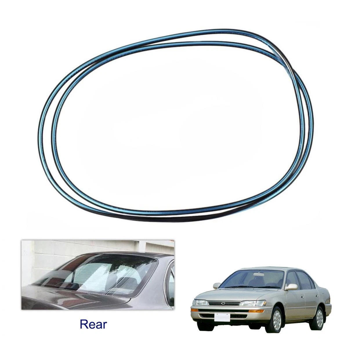 Windshield Rubber Seals Chrome Rear Fits Toyota Corolla AE101 AE100 91-97 D10
