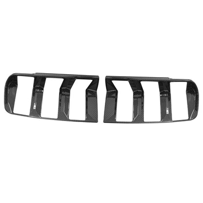 Gloss Carbon Fiber Tail Light Lamp Cover Trim for Ford Mustang Dark Horse 2024+