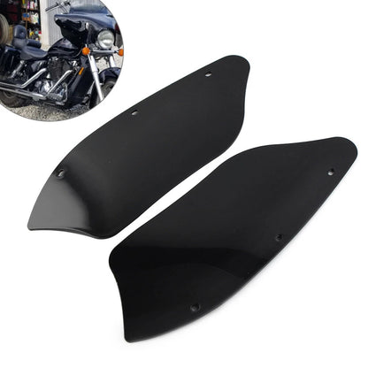 Black Air Batwing Fairing Wind Deflectors for Harley Dyna, Heritage, Softail