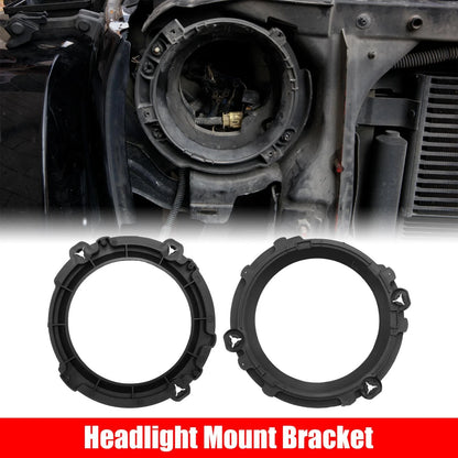 7" Round Headlight Mounting Bracket  for Jeep Wrangler TJ (1997-2006) Black