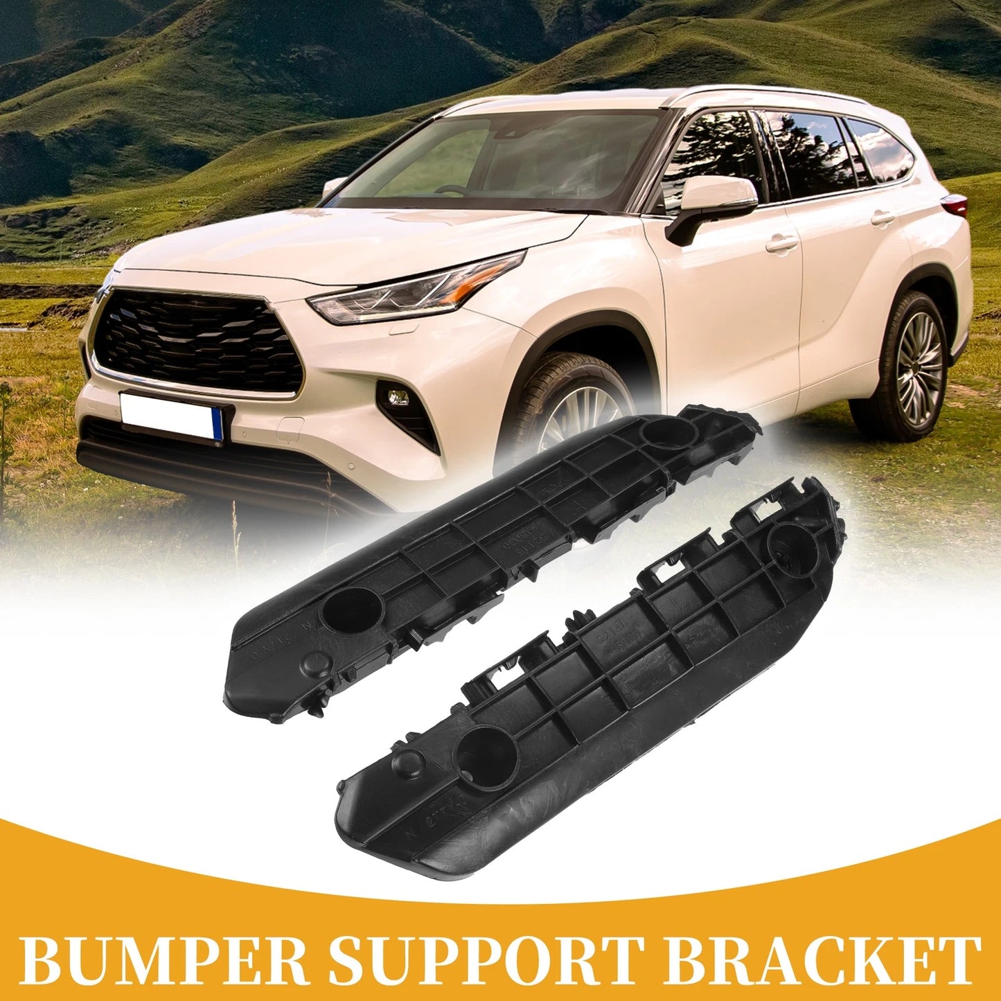 Front Bumper Support Bracket for Toyota Highlander (2008-2010) - 1 Pair