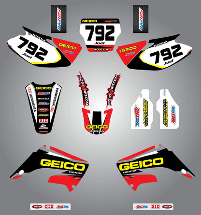 Custom Graphics Full Kit for Honda CR 250 (2002-2014) Sonic Style Stickers