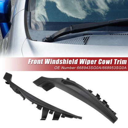 Front Windshield Wiper Cowl Cover Extension Trim for Nissan Sentra (13-19)