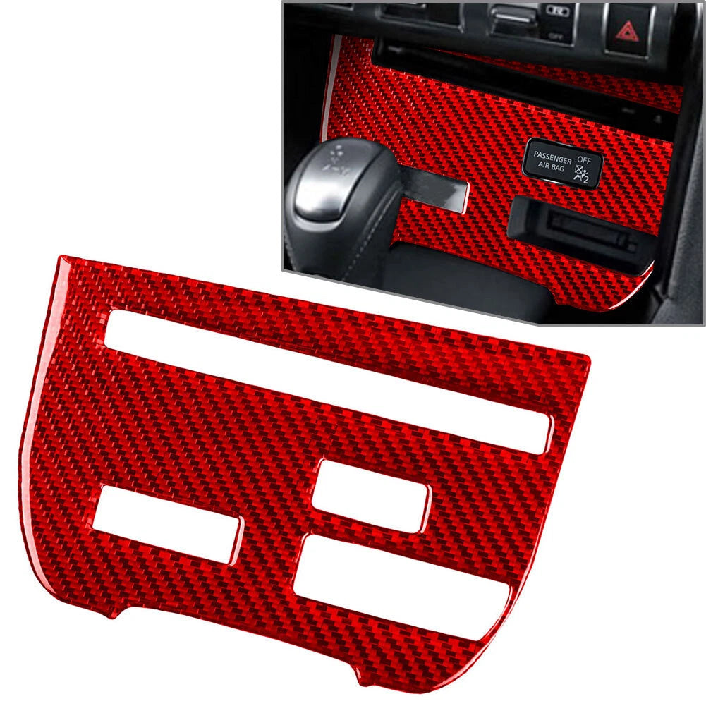 Central Console CD Panel Cover Trim for Nissan GTR R35 (2008-2016) Carbon Red