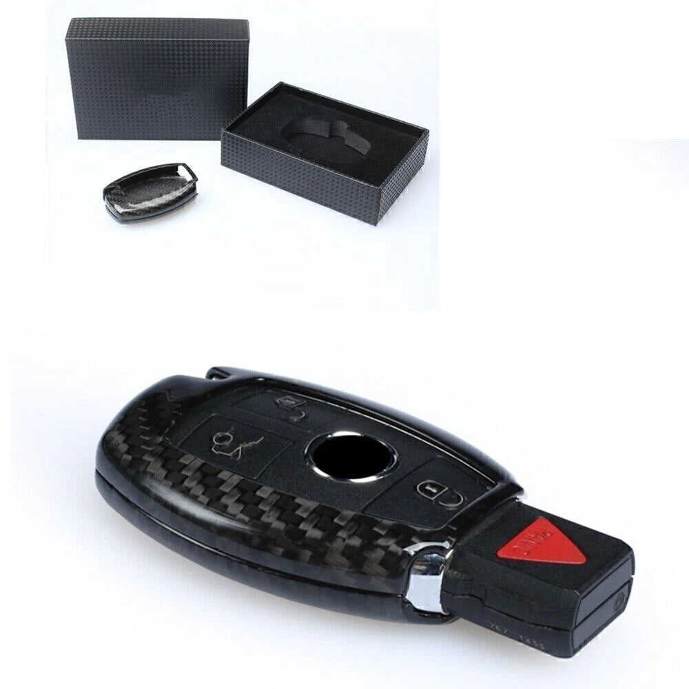 Carbon Fiber Key Case Cover for Mercedes Benz C Class