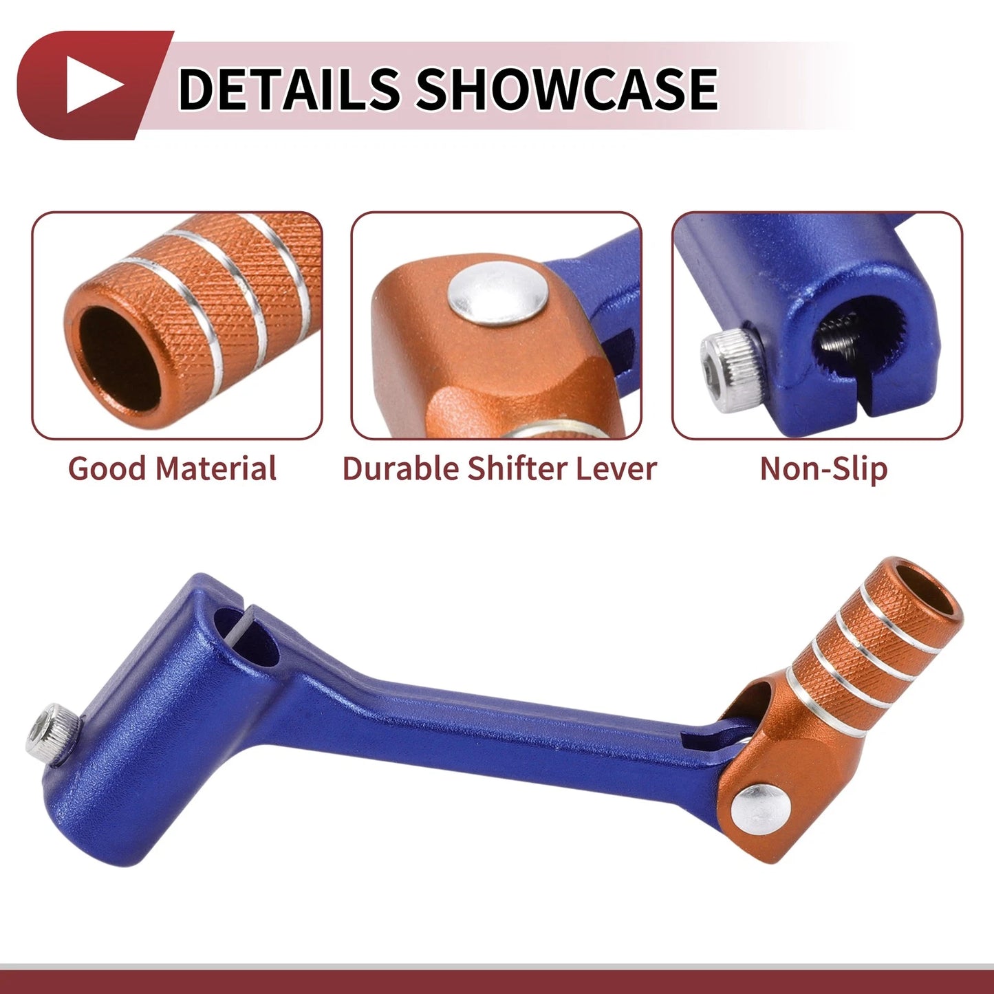 Foldable Gear Shifter Lever for Bosuer Cheetah Blue Orange