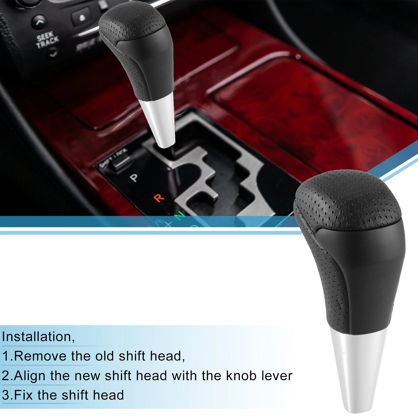 Auto Gear Shift Knob for Toyota Land Cruiser (2016-2021) Black