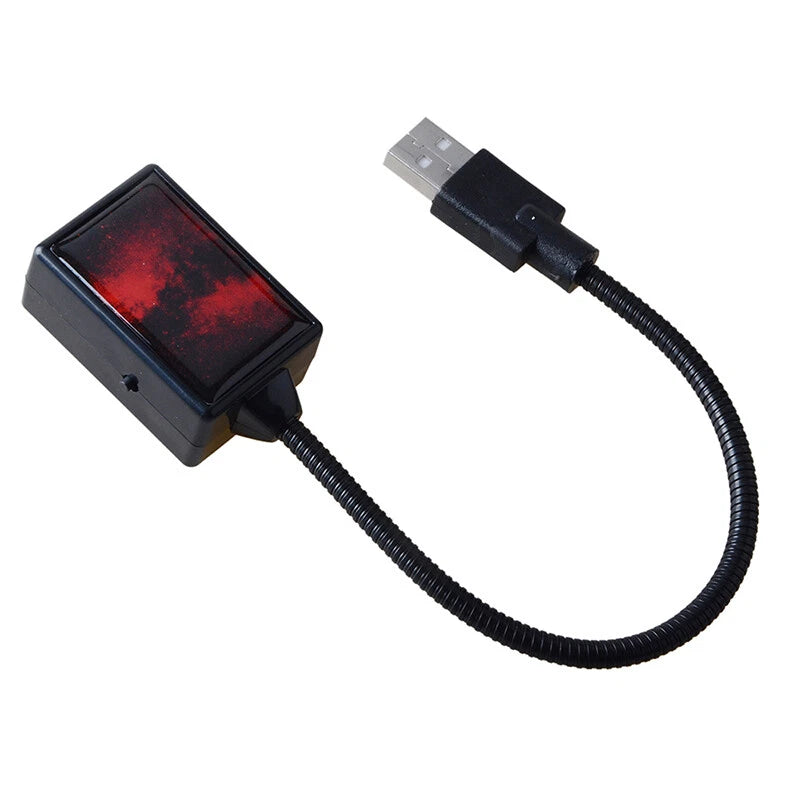 USB Car Interior Red LED Starry Sky Ambient Night Light for All Vehicles