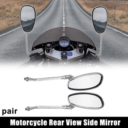 Pair Motorcycle 10mm Screw Rearview Mirror Universal for Kawasaki Honda